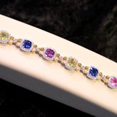  Multi-Color Sapphire & Diamond Bracelet available at Albert F. Rhodes Jewelers